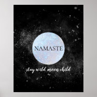 Namaste Fique Selvagem Criança Lua Azul Lua Cheia