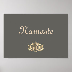 Pôster Namaste Lotus Flower