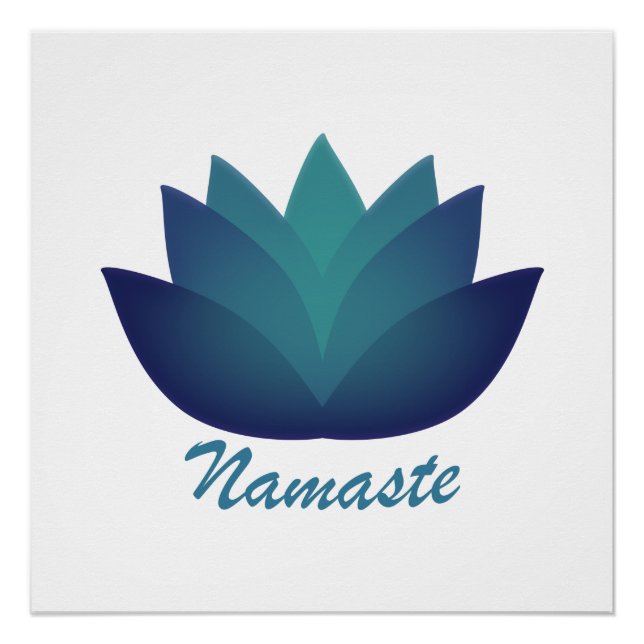 Pôster Namaste Lotus Flower (Frente)