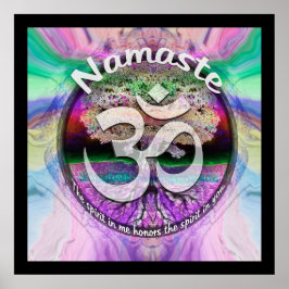 Pôster Namaste o espírito em mim honra o espírito em você