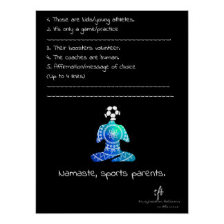 Pôster Namaste, Pais de Atletas de Futebol CM Blues