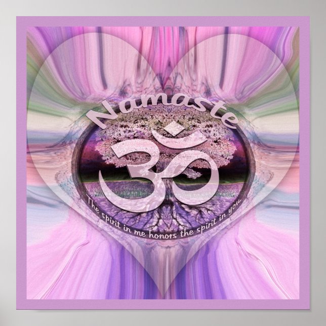 Pôster Namaste Rainbow (Frente)