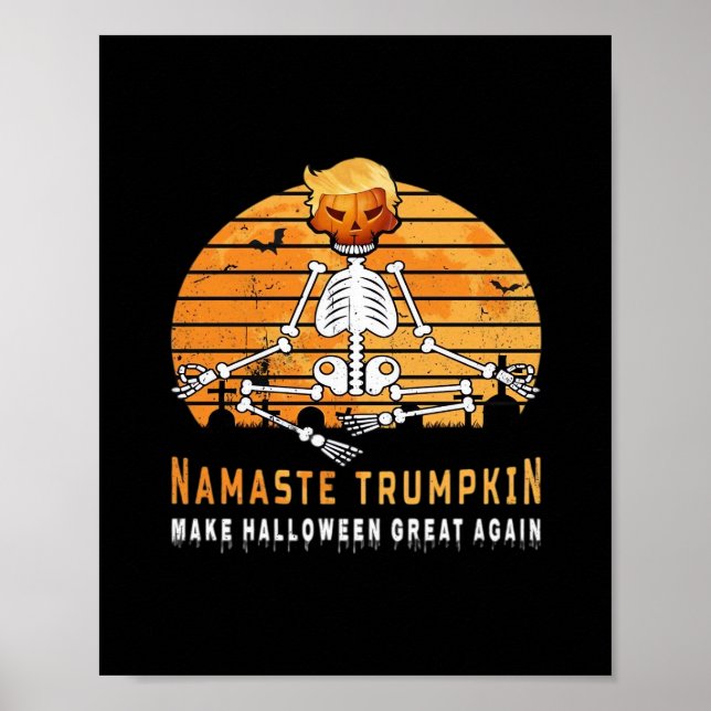 Poster Namaste Trumpkin Faz Excelente de Halloween Novame (Frente)