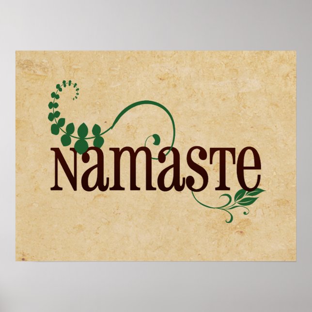 Pôster Namaste Yoga (Frente)