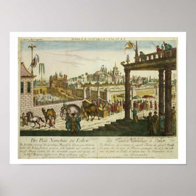 Poster Namchas Place em Lahore, mostrando o trono ouro (Frente)