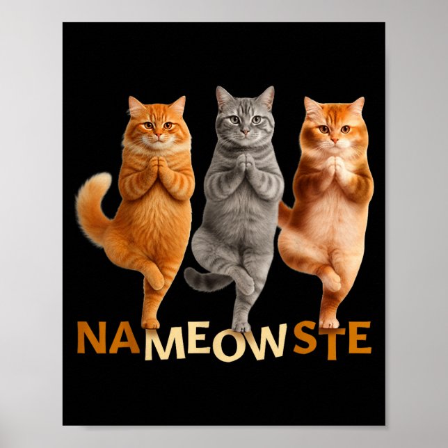 Poster Nameowste Yoga Cat  (Frente)