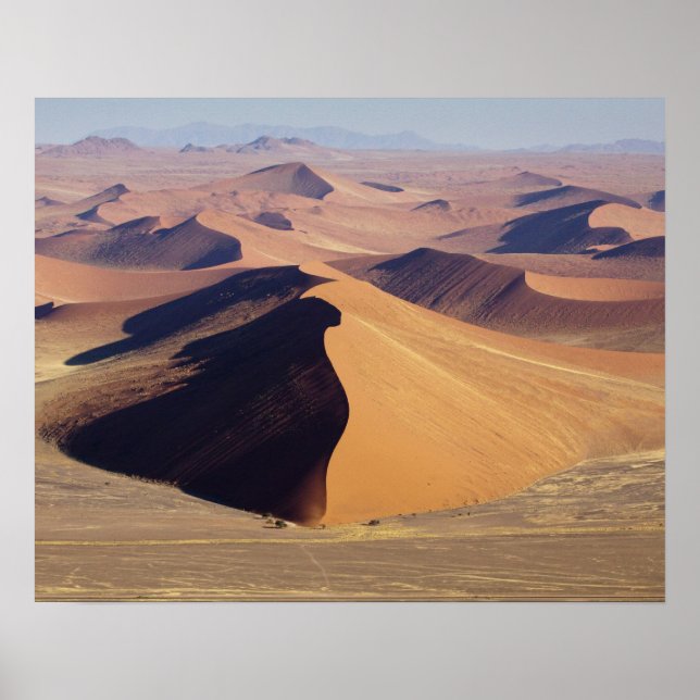 Poster Namíbia, Parque Namib-Naukluft. Vista aérea de (Frente)