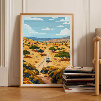 Poster Namibia Print Safari Illustration Namibia Travel 