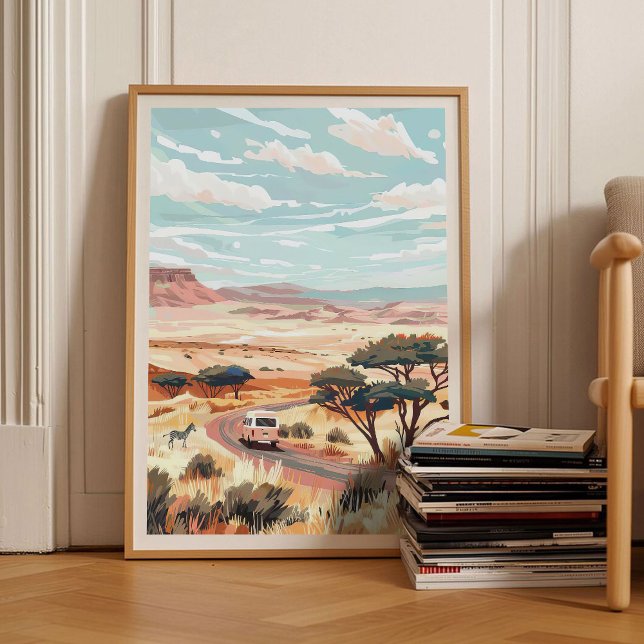 Poster Namibia Print Safari Illustration Namibia Travel P (Criador carregado)
