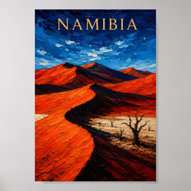 Poster Namibia: Scenic Desert Dunes Art Souvenir (Frente)