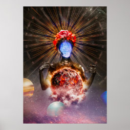 Poster Nammu Sumerian Goddess Fantasy Photo Manipulation
