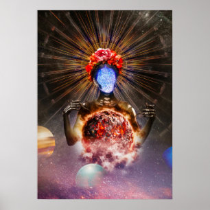 Poster Nammu Sumerian Goddess Fantasy Photo Manipulation