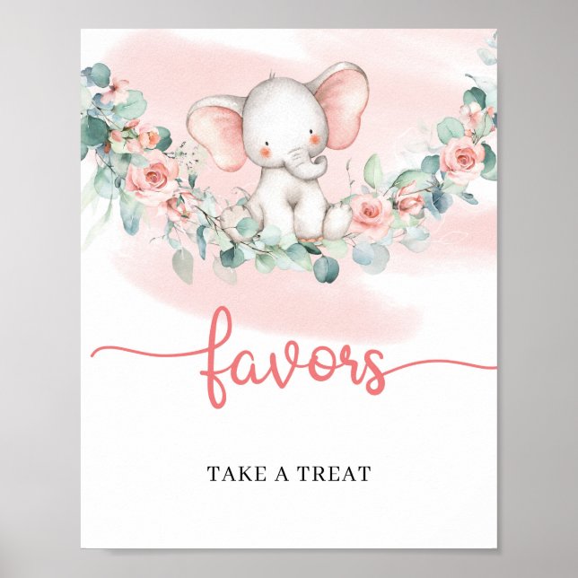 Poster Namorada Elefante Eucalyptus wreath sinal (Frente)