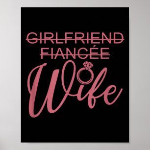 Poster Namorada Noiva Esposa, Casamento Noivado Casamento