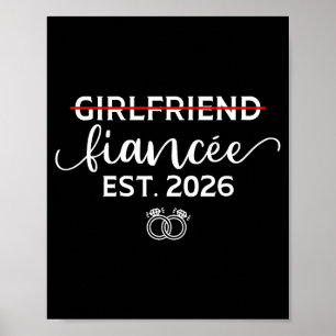 Poster Namorada para noiva noivado 2026 noiva engraçada