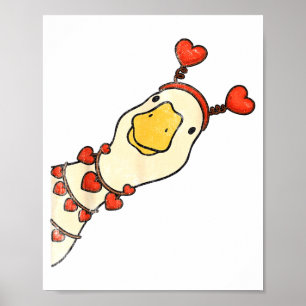 Poster Namorado engraçado Patos bobos Pato Coração Amor C