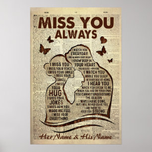 Poster Namorado/Marido No Céu Sempre Desaparecendo De Vo