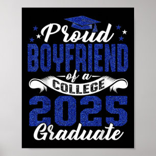 Poster Namorado Orgulhoso da Camisa da Faculdade de Gradu
