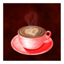 Namorados Cappuccino Art Heart