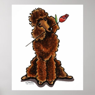 Poster Namorados da caniche do chocolate doce