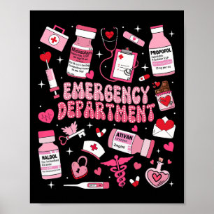Poster Namorados De Enfermeiro Do Departamento De Emergên