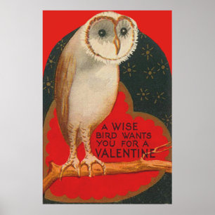 Poster Namorados de Estrelas de Árvore Cardíaca de Barn