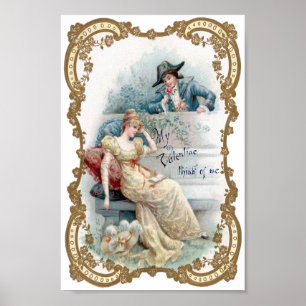 Pôster Namorados do vintage