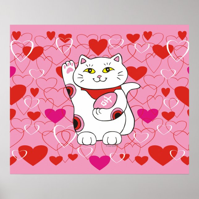 Poster Namorados Maneki Neko Lucky Cat (Frente)
