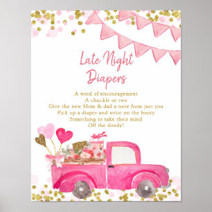 Poster Namorados Truck Swetheart Fralda Noite Tarde