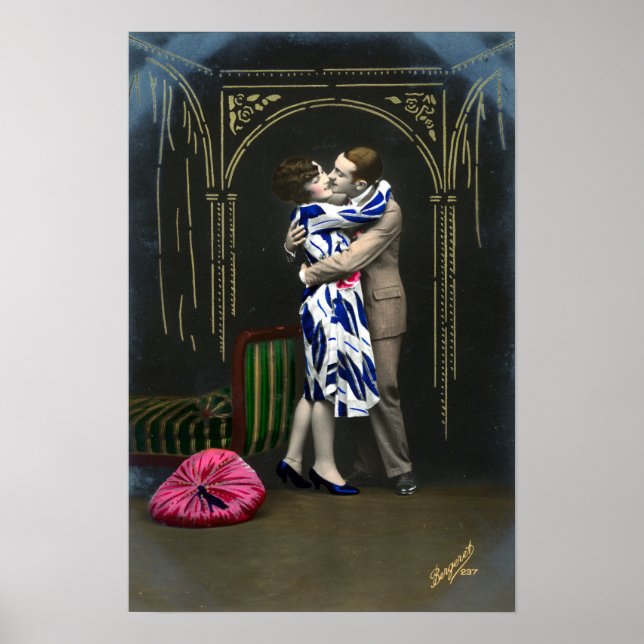 Pôster Namorados Vintage Photo (Frente)