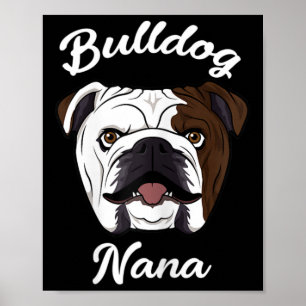 Poster Nana Cute English Bulldog Avó