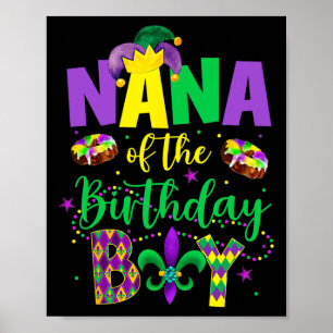 Poster Nana Da Camisa De Aniversário Mardi Gras Gigi Maw