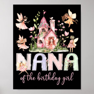 Poster Nana da Família Mágica da Fada da Menina do Aniver