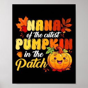 Poster Nana Da Pumpkin Mais Justa Do Patch Thanksgivi