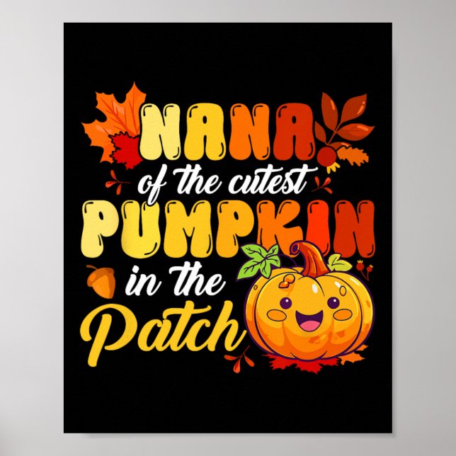 Poster Nana Da Pumpkin Mais Justa Do Patch Thanksgivi (Frente)