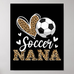 Poster Nana de futebol engraçada Leopard Nana jogador de