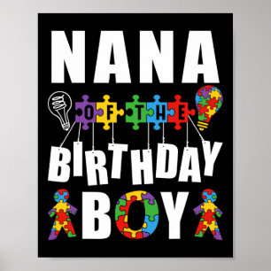 Poster Nana Do Celebrado De Consciência Do Autismo Aniver