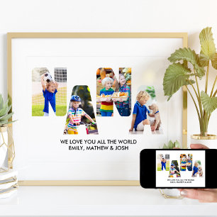 Poster NANA - Letra Cutout Photo Collage Nome dos Netos