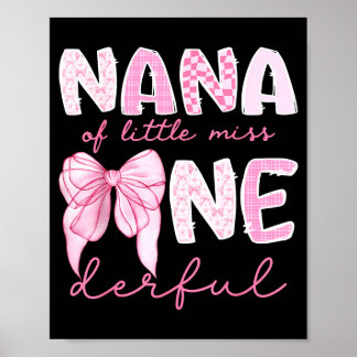 Poster Nana Of Little Miss Onederful First Birthday Girl