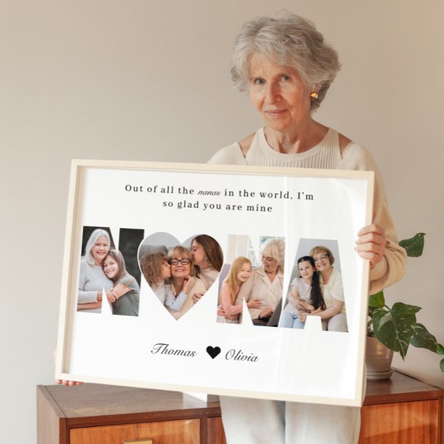 Poster Nana Photo Collage Grandma Keepsake from Grandkids (Criador carregado)