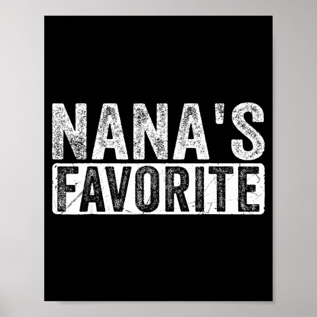 Poster Nana’s Favorite Cute Family Granhild Quote Proud G (Frente)