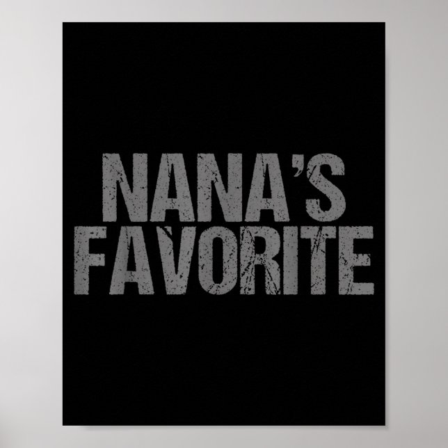 Poster Nana's Favorite Family Baby Granhild Quote Family  (Frente)