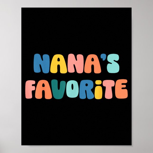 Poster Nana's Favorite Mother's Day Grandma  (Frente)
