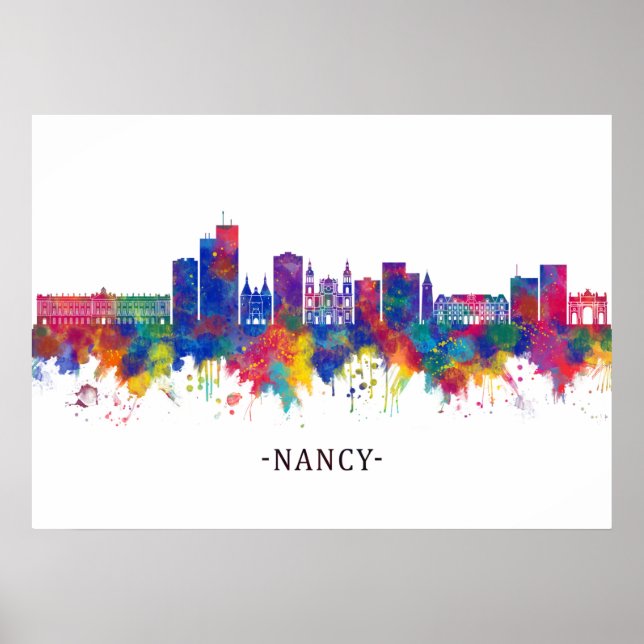 Poster Nancy France Skyline (Frente)