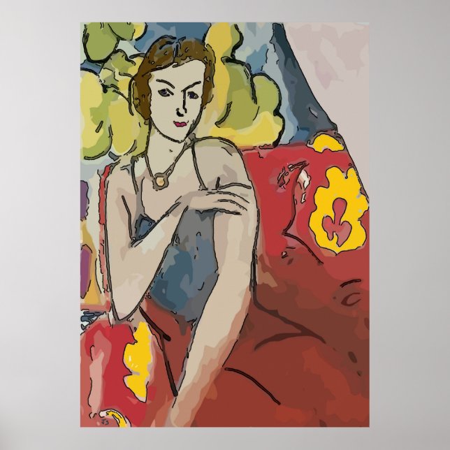 Pôster Nancy In Red Cadeira (Frente)