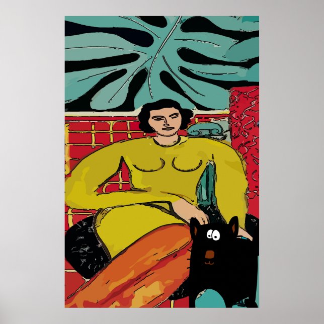 Poster Nancy with Black Cat (Frente)