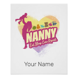 Pôster Nanny Nursemaid Vintage Babysitter Nurse de Cuidad