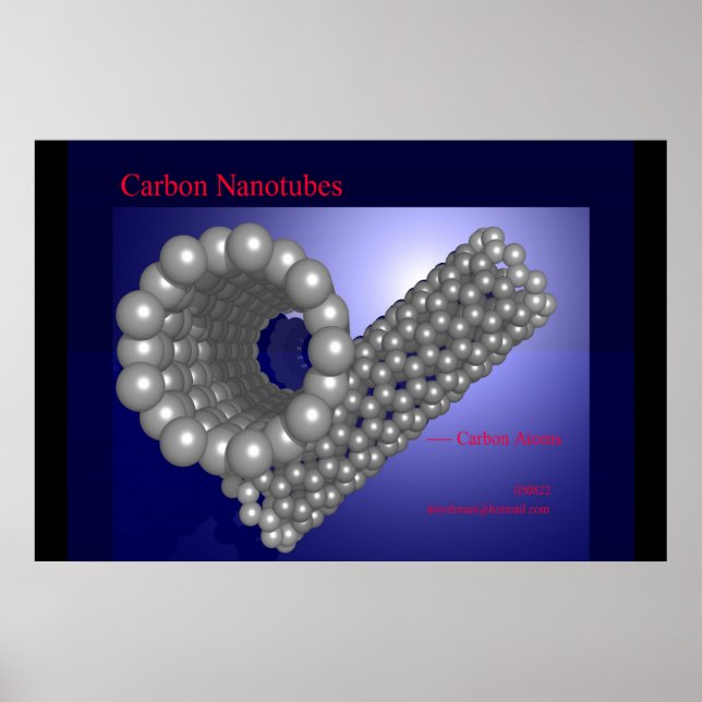 Poster Nanotubos de carbono (impressão) (Frente)