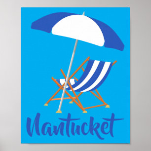 Poster Nantucket Cape Cod Praia Náutico Costa ed