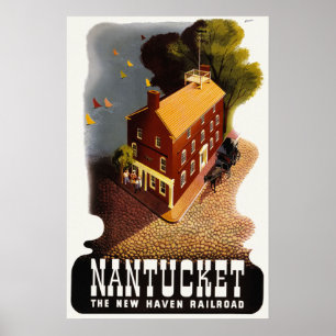 Pôster Nantucket Vintage Travel